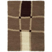 United Weavers Overstock Rhiannon Mocha 5 ft. 3 in. x 7 ft. 2 in. Contemporary Area Rug
