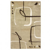Home Decorators Collection Fragment Dark Sand 3 ft. 6 in. x 5 ft. 6 in. Area Rug