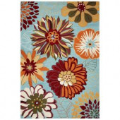 Kas Rugs Spring Fever Blue 3 ft. 3 in. x 5 ft. 3 in. Area Rug