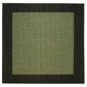 Home Decorators Collection Checkered Field Green and Black 7 ft. 6 in. Square Area Rug