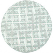Safavieh Dhurries Blue/Ivory 7 ft. x 7 ft. Round Area Rug