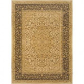 Home Dynamix Antiqua Cream/Brown 9 ft. 2 in. x 12 ft. 5 in. Area Rug