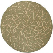 Home Decorators Collection Persimmon Green and Natural 8 ft. 6 in. Round Area Rug