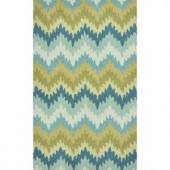 Loloi Rugs Summerton Life Style Collection Aqua Green 2 ft. 3 in. x 3 ft. 9 in. Accent Rug