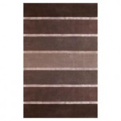Kas Rugs Wide Stripes Silver 5 ft. x 8 ft. Area Rug