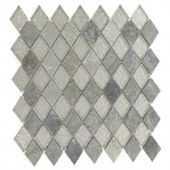 Splashback Tile Tectonic Diamond Green Quartz Slate and White Gold 11 in. x 12 in. Glass Floor and Wall Tile