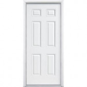 Masonite Premium 6-Panel Primed Steel Entry Door with Brickmold