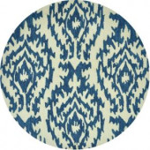Loloi Rugs Summerton Life Style Collection Ivory Denim 3 ft. Round Area Rug