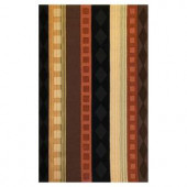 Kas Rugs Film Stripe Rust/Brown 5 ft. x 8 ft. Area Rug