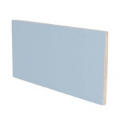 U.S. Ceramic Tile Color Collection Bright Wedgewood 3 in. x 6 in. Ceramic Surface Bullnose Wall Tile
