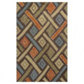 Kas Rugs Rustic Square Mocha 3 ft. 3 in. x 5 ft. 3 in. Area Rug