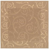 Safavieh Courtyard Brown/Natural 6.6 ft. x 6.6 ft. Square Area Rug