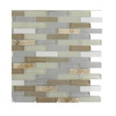 Splashback Tile Cleveland Bainbridge Mini Brick Mixed Materials Floor and Wall Tile - 6 in. x 6 in. Tile Sample