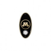 NuTone College Pride University of Minnesota Wireless Door Chime Push Button - Antique Brass