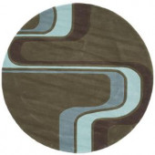 Young Buck Collection Army Green 5 ft. x 5 ft. Round Area Rug