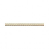 Jeffrey Court Creama Rope Molding 3/4 in. x 12 in. Marble Wall Accent / Trim Tile