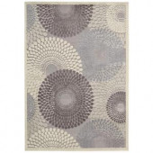 Nourison Graphic Illusions Grey 7 ft. 9 in. x 10 ft. 10 in. Area Rug