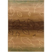 LR Resources Contemporary Light Brown and Light Moss 1 ft. 10 in. x 3 ft. 1 in. Plush Indoor Area Rug