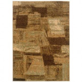 LR Resources Abstract Brushstroke Design with Rich Creams and Browns 7 ft. 9 in. x 9 ft. 9 Plush indoor only Area Rug