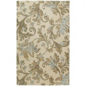 Kaleen Calais Floral Waterfall Ivory 5 ft. x 7 ft. 9 in. Area Rug