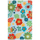 Kas Rugs Whimsical Floral Light Blue 7 ft. 6 in. x 9 ft. 6 in. Area Rug