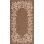 Safavieh Courtyard Chocolate/Natural 2 ft. 7 in. x 5 ft. Area Rug