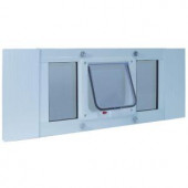 Ideal Pet 6.25 in. x 6.25 in. Small Cat Flap Plastic Frame Door for Installation Into 23 to 28 in. Wide Sash Window