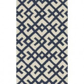 Loloi Rugs Weston Lifestyle Collection Ivory Navy 2 ft. 3 in. x 3 ft. 9 in. Accent Rug