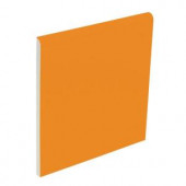 U.S. Ceramic Tile Color Collection Bright Tangerine 4-1/4 in. x 4-1/4 in. Ceramic Surface Bullnose Wall Tile
