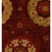 LR Resources Contemporary Chili Red Rectangle 7 ft. 9 in. x 9 ft. 9 in. Plush Indoor Area Rug