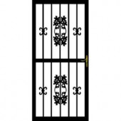 Grisham 300 Series 32 in. x 80 in. Black Hickory Security Door