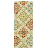 Loloi Rugs Olivia Life Style Collection Ivory Sage 2 ft. x 5 ft. Runner
