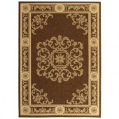 Safavieh Courtyard Chocolate/Natural 2.6 ft. x 5 ft. Area Rug