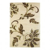 Kas Rugs Textured Bouquet Ivory 2 ft. 6 in. x 4 ft. 2 in. Area Rug
