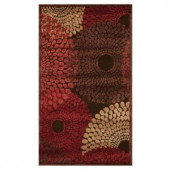 Nourison Graphic Illusions Brown 2 ft. 3 in. x 3 ft. 9 in. Scatter Rug