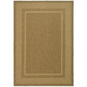 Martha Stewart Living Color Frame Coffee/Sand 5 ft. 3 in. x 7 ft. 7 in. Indoor / Outdoor Area Rug