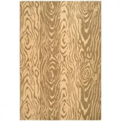 Martha Stewart Living Layered Faux Bois Coffee/Sand 5 ft. 3 in. x 7 ft. 7 in. Indoor/Outdoor Area Rug
