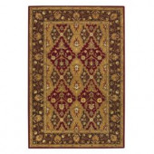 Home Decorators Collection Menton Red/Dark Brown 5 ft. 3 in. x 8 ft. 3 in. Area Rug