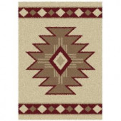 United Weavers Overstock Southwest Icon Vanilla 5 ft. 3 in. x 7 ft. 2 in. Contemporary Area Rug