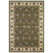Kas Rugs Traditional Kashan Green/Ivory 3 ft. 3 in. x 4 ft. 11 in. Area Rug