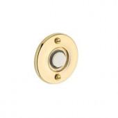 Baldwin Wired Round Door Bell Button Lifetime Polished Brass