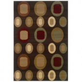LR Resources Contemporary Brown Rectangle 5 ft. 3 in. x 7 ft. 5 in. Plush Indoor Area Rug