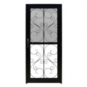 Unique Home Designs Coventry 36 in. x 80 in. Black Outswing All Season Security Door
