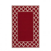Home Decorators Collection Espana Border Red 5 ft. x 7 ft. 6 in. Area Rug