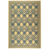 Safavieh Courtyard Natural/Blue 8.8 ft. x 11.5 ft. Area Rug