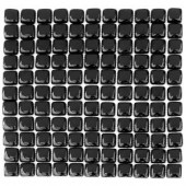 Solistone Pillow Glass 12 in. x 12 in. Graphite Glass Mesh-Mounted Mosaic Tile(10 sq.ft./Case)