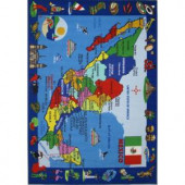 LA Rug Inc. Fun Time Map of Mexico Multi Colored 8 x 11 ft. Area Rug