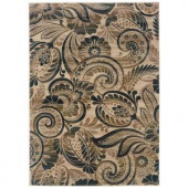 LR Resources Floral Play Fern Fronds 9 ft. x 12 ft. 2 in. Plush Indoor Area Rug