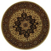 Safavieh Heritage Ivory/Red 6 ft. x 6 ft. Round Area Rug