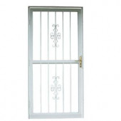 Grisham 301 Series Guardian 36 in. x 80 in. Steel White Prehung Security Door